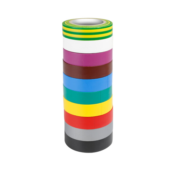 580813 RNB 10 - Bande isolante 0,13 x 15 mm x 10 m lot de 10 couleurs