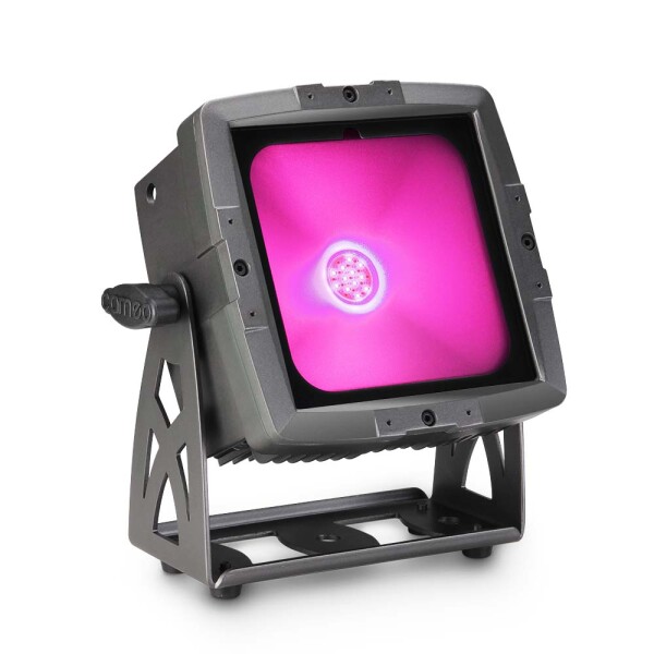 FLAT PRO FLOOD IP65 TRI - Proiettore da esterno con LED COB tricolore da 60 W in alloggiamento nero