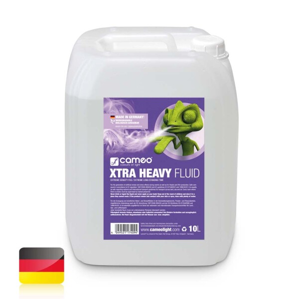 XTRA HEAVY FLUID 10 L - Liquide pour machines à fumée à forte densité et tenue extrêmement longue 10 l