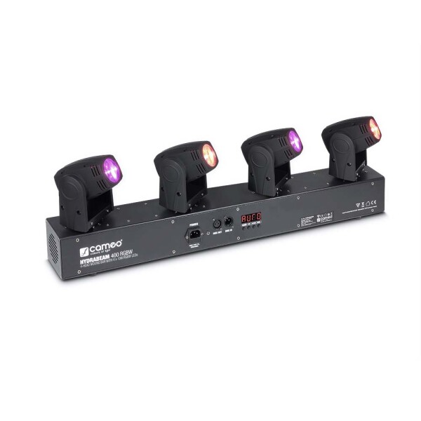HYDRABEAM 400 RGBW - Impianto di illuminazione con 4 proiettori a testa mobile ultraveloci dotati di Quad-LED RGBW CREE da 10 W