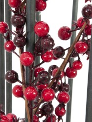 Berry garland mixed, artificial, 180cm, red