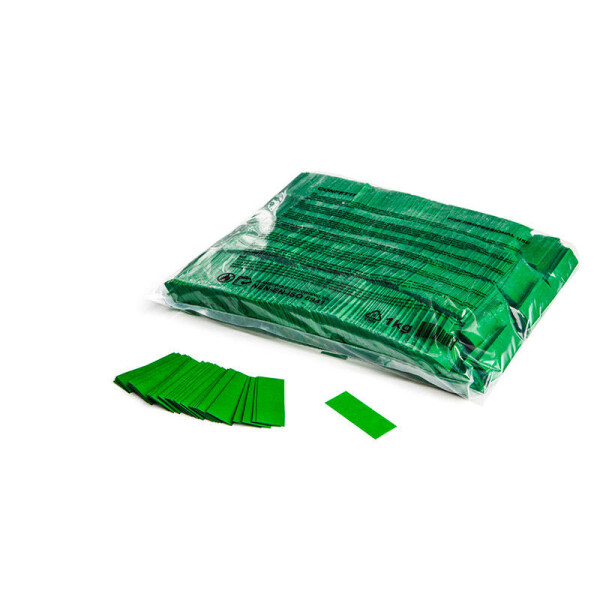 Slowfall confetti rectangles 55x17mm - Dark Green