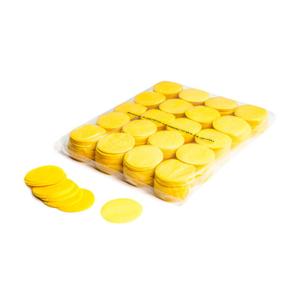 Slowfall confetti rounds Ø 55mm - Yellow