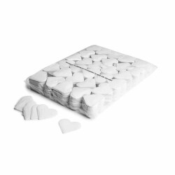 Slowfall confetti hearts Ø 55mm - White