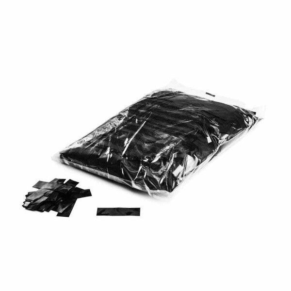 Metallic confetti rectangles 55x17mm - Black
