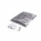 Slowfall confetti rectangles 55x17mm - White+Silver