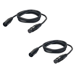 2er Set DAP Audio FL01 - 3-pol XLR-Kabel / Mikrofonkabel...