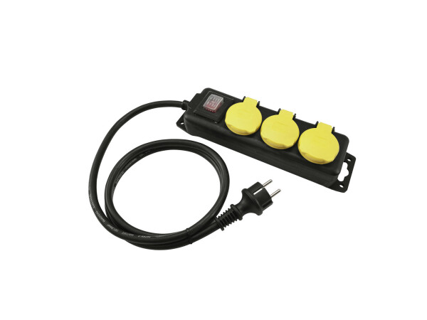 Distributor 3-fold IP44 bk 1.5m
