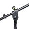 MS 4222 B - Asta microfonica corta con treppiede con base ripiegabile e portamicrofono estraibile a 2 punti nero