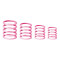RP 5555 PNK 1 - Jeu de bagues universelles , Misty Rose Pink