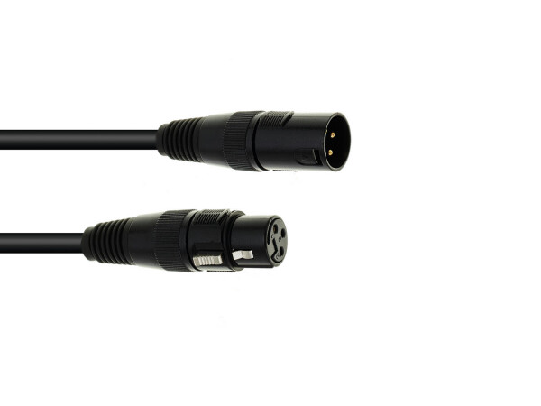 DMX cable XLR 3pin 15m bk