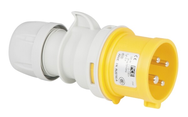 CEE 16A 110V 4p Plug Male Yellow IP44