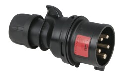 CEE 16A 400V 5p Plug Male Black IP44