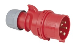 CEE 16A 400V 5p Plug Male Red IP44