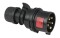 CEE 16A 400V 5p Plug Male Black Turbo Twist IP44