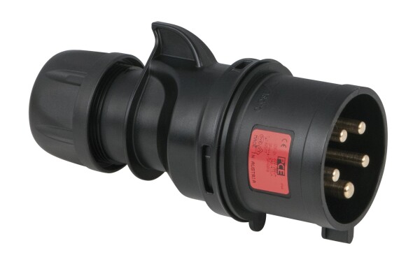 CEE 32A 400V 5p Plug Male Black Turbo Twist IP44