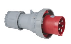 CEE 125A 400V 5p Plug Male Red IP67