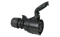 CEE 16A 400V 5p Plug Female Black IP44