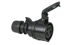 CEE 16A 400V 5p Plug Female Black Turbo