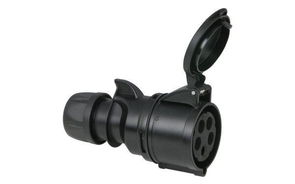 CEE 32A 400V 5p Plug Female Black IP44