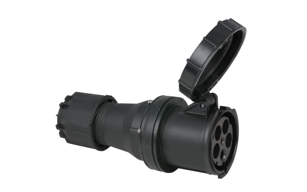 CEE 125A 400V 5p Plug Female Black IP67