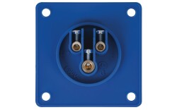 CEE 16A 240V 3p Socket Male Blue IP44