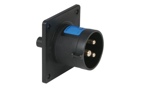 CEE 16A 240V 3p Socket Male Black IP44