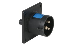 CEE 16A 240V 3p Socket Male Black IP44