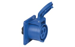 CEE 16A 240V 3p Socket Female Blue IP44
