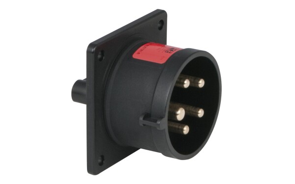 CEE 16A 400V 5p Socket Male Black IP44