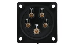 CEE 16A 400V 5p Socket Male Black IP44