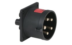 CEE 32A 400V 5p Socket Male Black IP44
