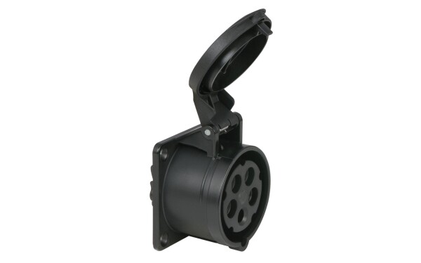 CEE 16A 400V 5p Socket Female Black IP44