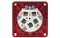 CEE 125A 400V 5p Socket Female Red IP67