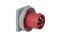 CEE 125A 400V 5p Socket Male Red IP67