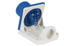 CEE 16A 240V 3p Wallmount Male Blue IP44