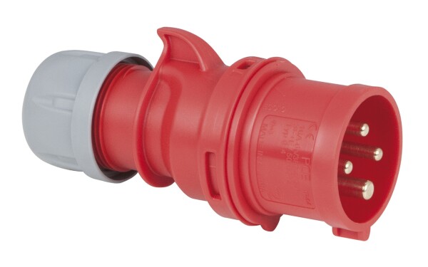 CEE 16A 400V 4p Plug Male Red IP44