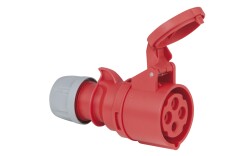 CEE 16A 400V 4p Plug Female Red IP44