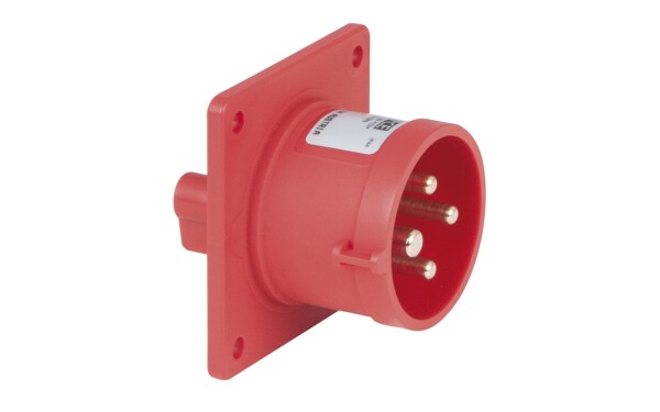 CEE 16A 400V 4p Socket Male Red IP44