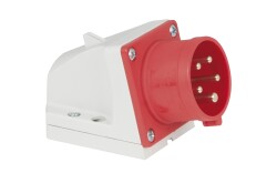 CEE 16A 400V 5p Wallmount Male Red IP44