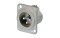 XLR 3p. Chassis Male Silver contacts Nickel housing