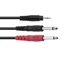 Adaptercable 3.5 Jack/2xJack ECO 3m bk