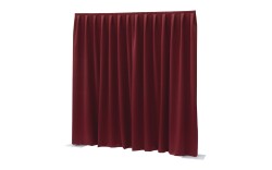 P&D Curtain - Dimout 260gr/m² Pleated Red 300x300cm