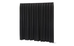 P&D Curtain - Dimout 260gr/m² Pleated Black...
