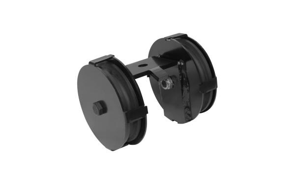 Eurotrack - Double Wheel Pulley - 85mm Black