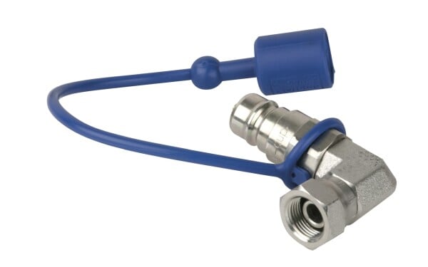 CO2 90° 3/8 to Q-lock adapter male