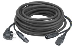 FP08 - Schuko/XLR F - IEC/XLR M 15 m Audio / Power,...