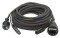FP09 - Schuko/XLR F - Schuko/XLR M 15 m Audio / Power, Black jacket