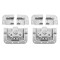 SPLIT-LID M2 AH - 2er Set Butterfly Verschluss kurz gekröpft 14 mm tief mit geteilter Schale im Beutel
