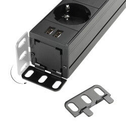 Adam Hall 19" Parts 87471 USB - 8-fach 19"...